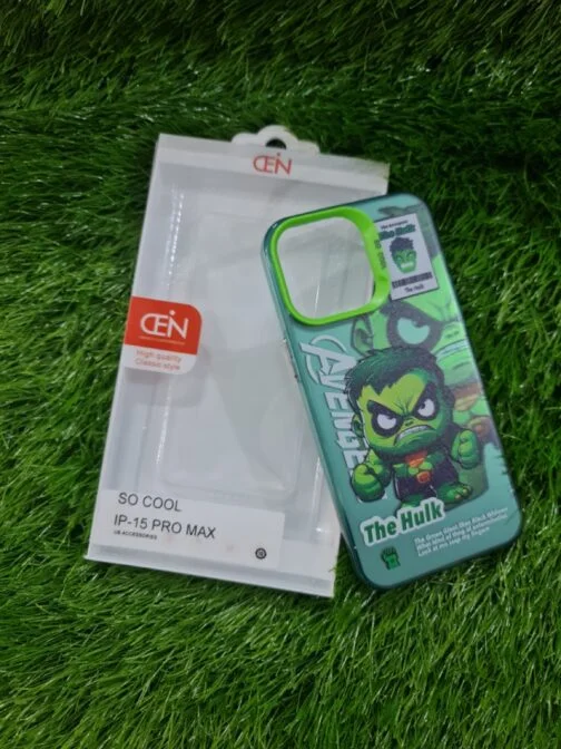 IPhone 15 Pro Max So Cool Cartoonish - Hulk Silicone Phone Case with wrapper